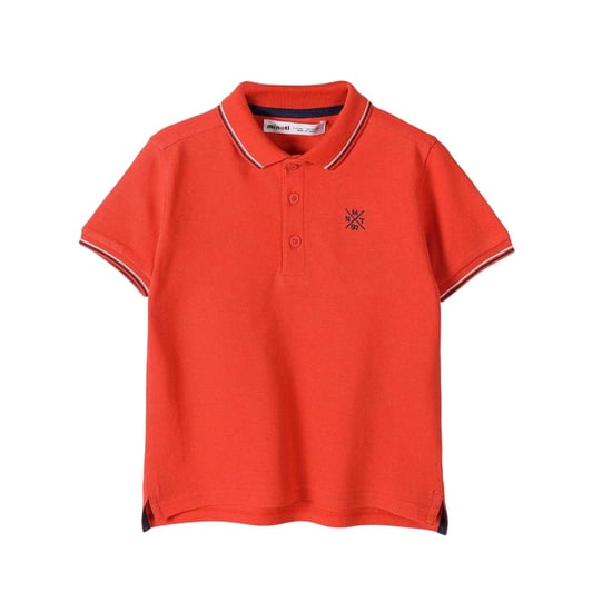 Minoti - Poloshirt für Baby-Jungs, Mit kontrastfarbenen Streifen (Rot) - Image 1