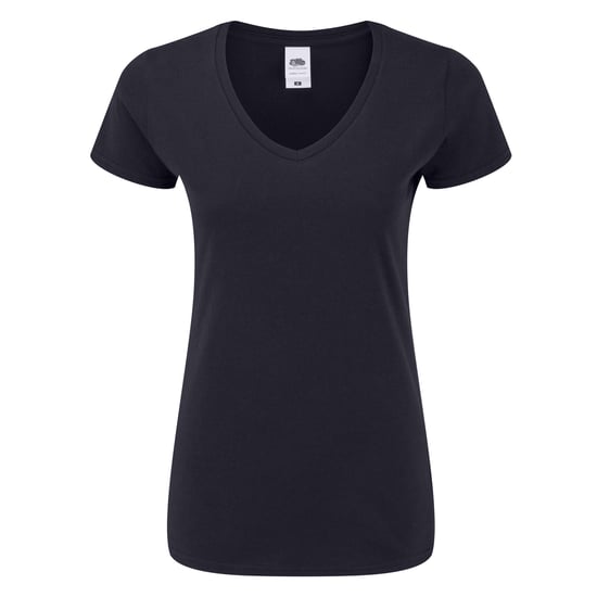 Fruit of the Loom - "Iconic" T-Shirt V-Ausschnitt für Damen (Marineblau) - Image 1