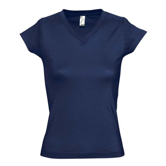 SOLS - "Moon" T-Shirt V-Ausschnitt für Damen (Dunkelblau) - Image 1