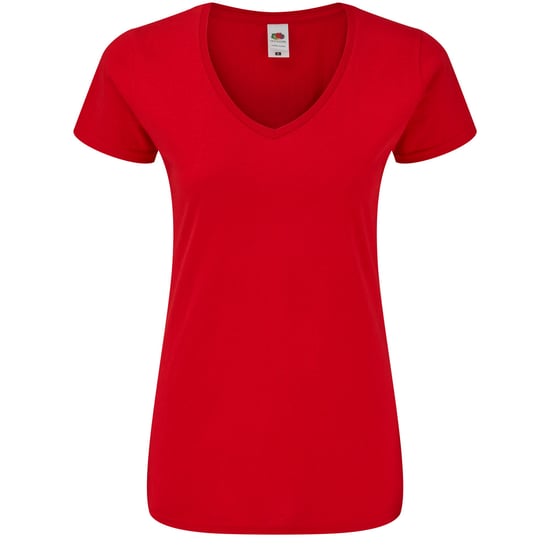 Fruit of the Loom - "Iconic" T-Shirt V-Ausschnitt für Damen (Rot) - Image 1