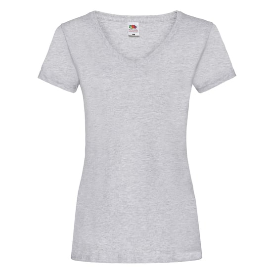 Fruit of the Loom - "Valueweight" T-Shirt V-Ausschnitt für Damen (Grau meliert) - Image 1