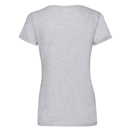 Fruit of the Loom - "Valueweight" T-Shirt V-Ausschnitt für Damen (Grau meliert) - Image 2