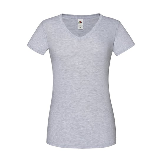 Fruit of the Loom - "Iconic" T-Shirt V-Ausschnitt für Damen (Grau meliert) - Image 1