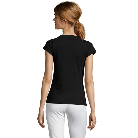 SOLS - "Moon" T-Shirt V-Ausschnitt für Damen (Schwarz) - Image 2