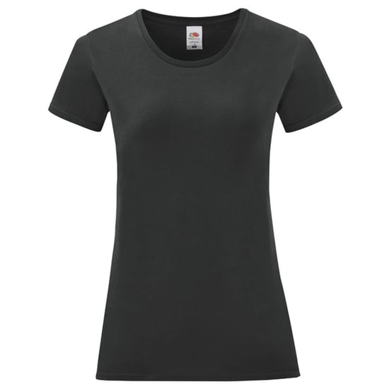 Fruit of the Loom - "Iconic" T-Shirt für Damen, Gekämmte Baumwolle (Schwarz) - Image 1
