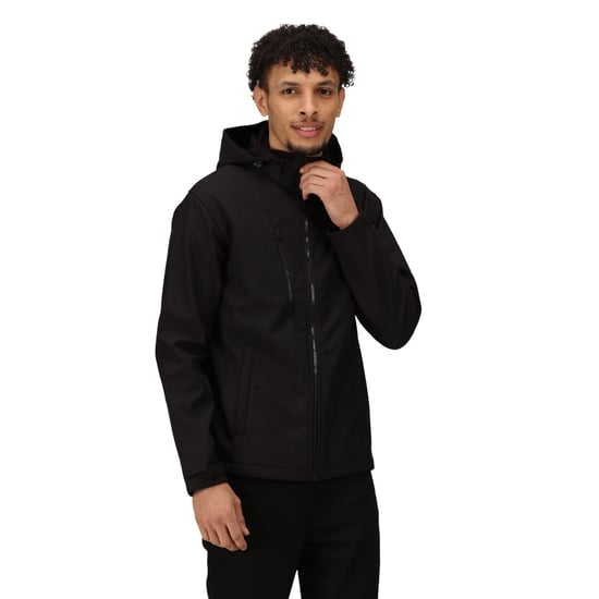 Regatta - "Venturer" Softshelljacke mit Kapuze für Herren (Schwarz) - Image 3