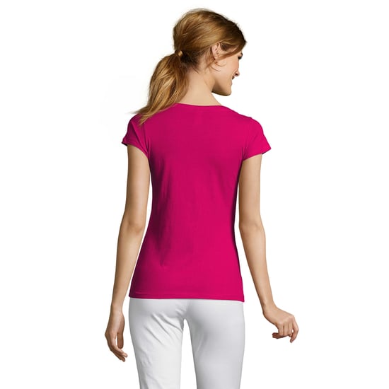 SOLS - "Moon" T-Shirt V-Ausschnitt für Damen (Fuchsie) - Image 2