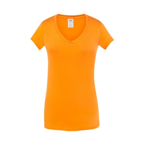 JHK - "Sicilia" T-Shirt für Damen, V-Ausschnitt (Mandarine) - Image 1