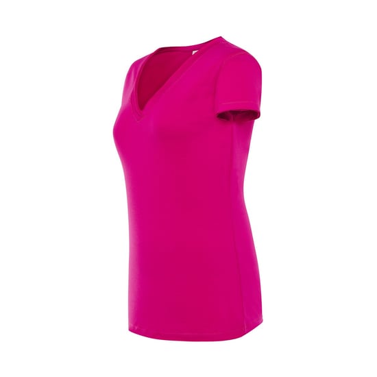JHK - "Sicilia" T-Shirt für Damen, V-Ausschnitt (Fuchsie) - Image 3