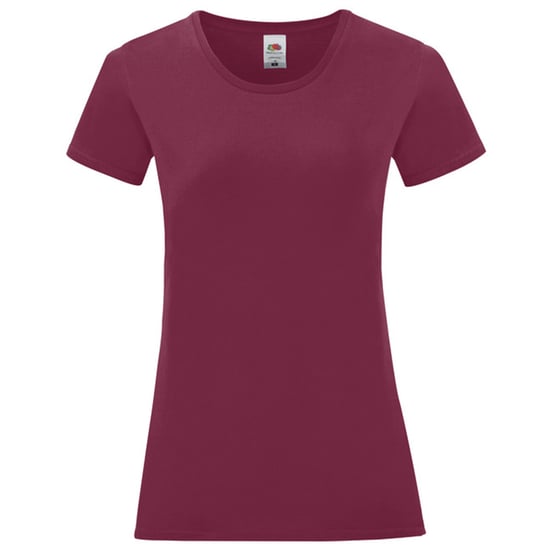 Fruit of the Loom - "Iconic" T-Shirt für Damen, Gekämmte Baumwolle (Burgunderrot) - Image 1