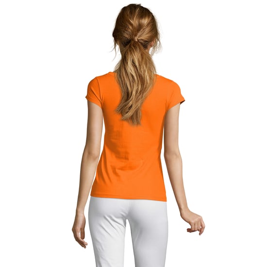 SOLS - "Moon" T-Shirt V-Ausschnitt für Damen (Orange) - Image 2