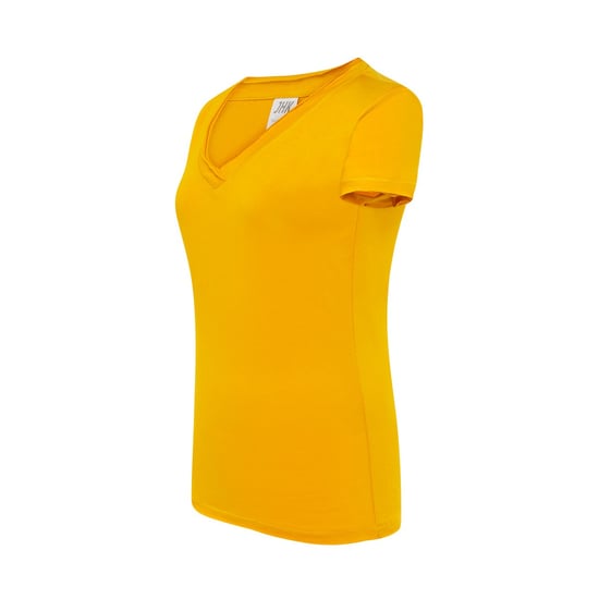 JHK - "Sicilia" T-Shirt für Damen, V-Ausschnitt (Senf) - Image 3