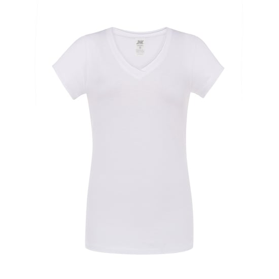 JHK - "Sicilia" T-Shirt für Damen, V-Ausschnitt (Weiß) - Image 1
