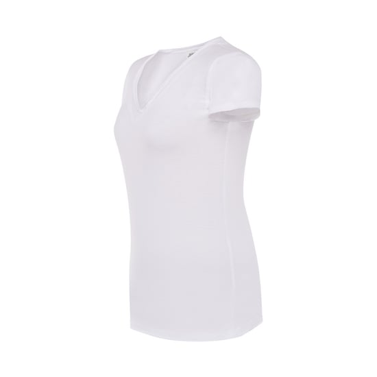 JHK - "Sicilia" T-Shirt für Damen, V-Ausschnitt (Weiß) - Image 3