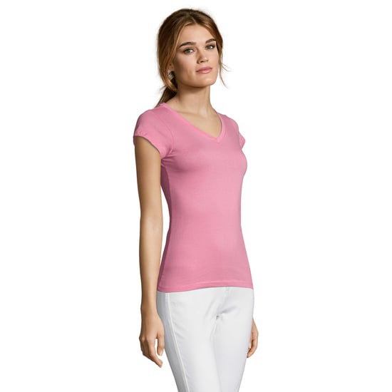 SOLS - "Moon" T-Shirt V-Ausschnitt für Damen (Orchidee Rosa) - Image 3