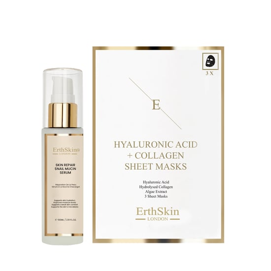 Hautreparatur Schneckenmucin-Serum 60 ml + Hyaluronsäure- und Kollagenmaske (3 Stück) - Image 1