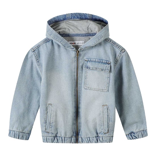 Minoti - Jacke für Jungen, Durchgehender Reißverschluss, Denim (Hellblau) - Image 1