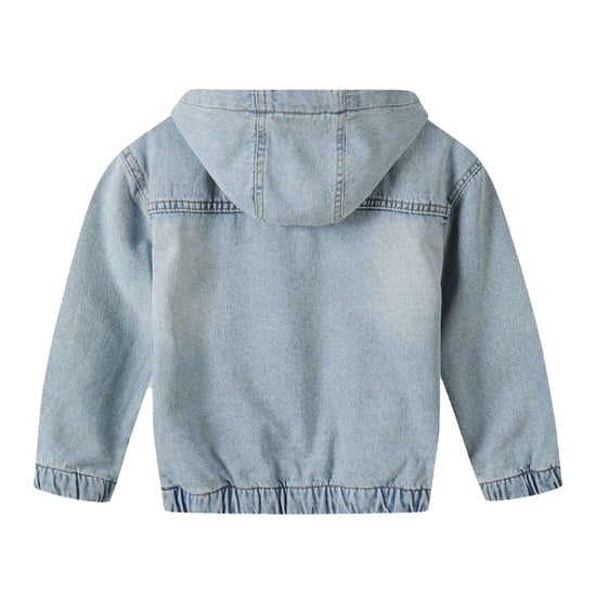Minoti - Jacke für Jungen, Durchgehender Reißverschluss, Denim (Hellblau) - Image 2