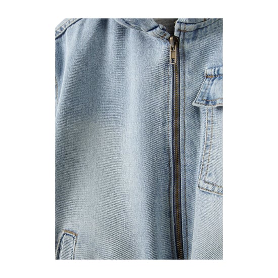 Minoti - Jacke für Jungen, Durchgehender Reißverschluss, Denim (Hellblau) - Image 3