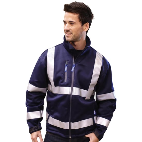 Yoko - "Fluo" Softshelljacke für Herren (Marineblau) - Image 2