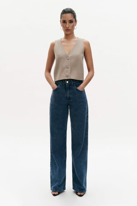 BENU Damen Blaue Baumwoll Jeans - Image 1