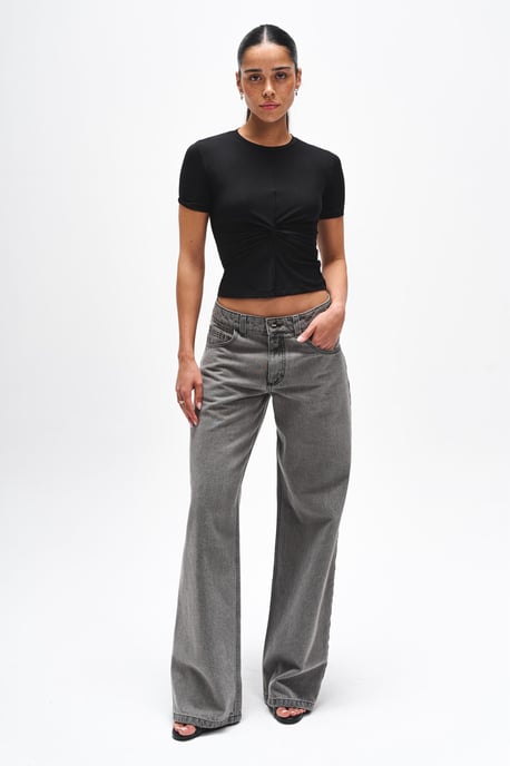 BENU Damen Graue Straight Leg Jeans - Image 3