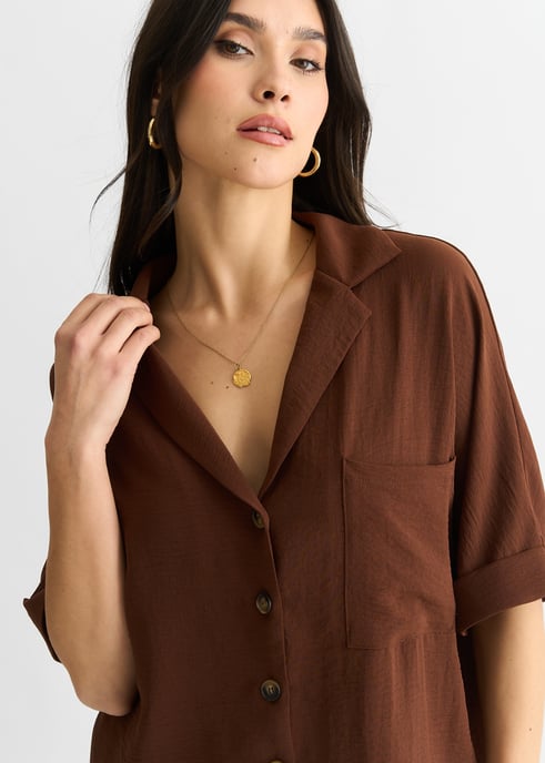 Braunes Oversize-Shirt von Air Flow - Image 2