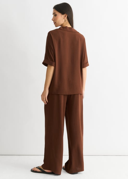Braunes Oversize-Shirt von Air Flow - Image 4