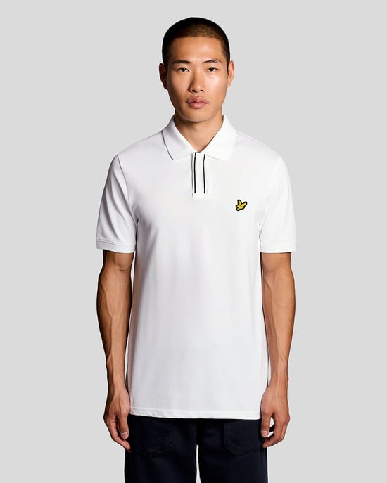 Poloshirt mit kontrastierenden Ärmelbündchen - Image 1