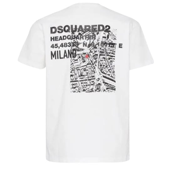 Dsquared2 Cool Fit Headquarters Weißes T-shirt - Image 2