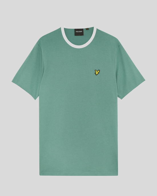 Lyle & Scott Ringer-Baumwoll-T-Shirt mit Rundhalsausschnitt – Grün - Image 5