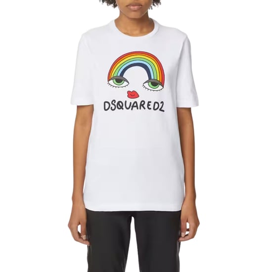 Dsquared2 Regenbogen-grafik Weißes T-shirt - Image 2