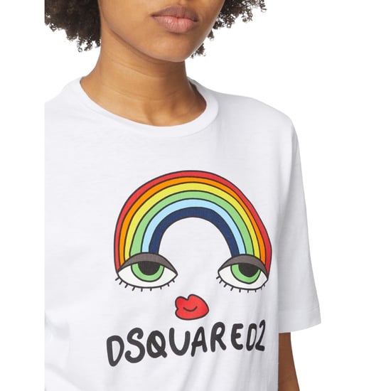 Dsquared2 Regenbogen-grafik Weißes T-shirt - Image 5