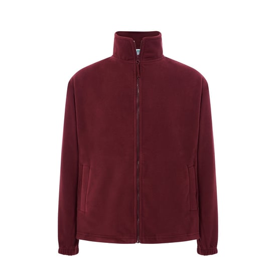 JHK - Fleecejacke Durchgehender Reißverschluss für Herren (Burgunderrot) - Image 1