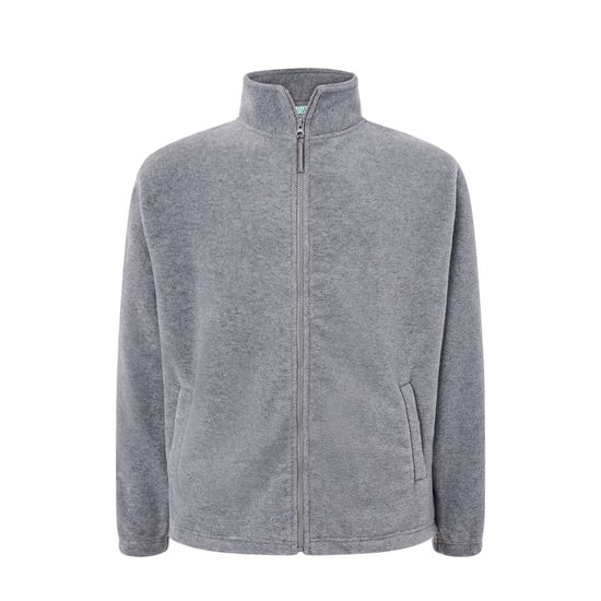 JHK - Fleecejacke Durchgehender Reißverschluss für Herren (Grau meliert) - Image 1