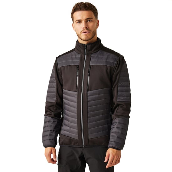 Regatta - "E-Volve" Hybridjacke für Herren (Asche/Schwarz) - Image 2