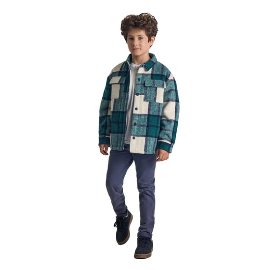 Minoti - Steppjacke für Jungen, Wollmischung (Grün) - Image 4