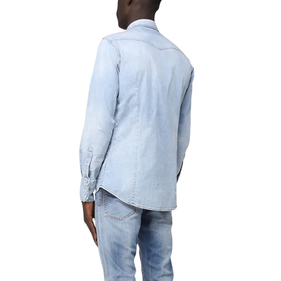 Dsquared2 Klassisches Westernhemd In Verwaschenem Denimblau - Image 6