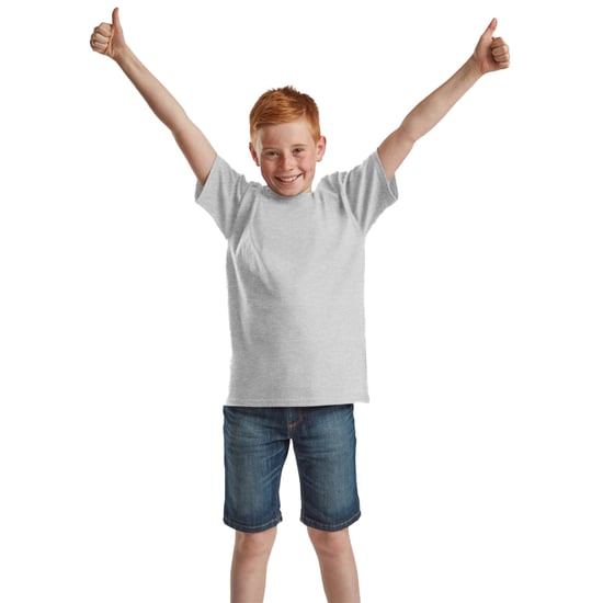 Fruit of the Loom - "Iconic" T-Shirt für Kinder (Grau meliert) - Image 1