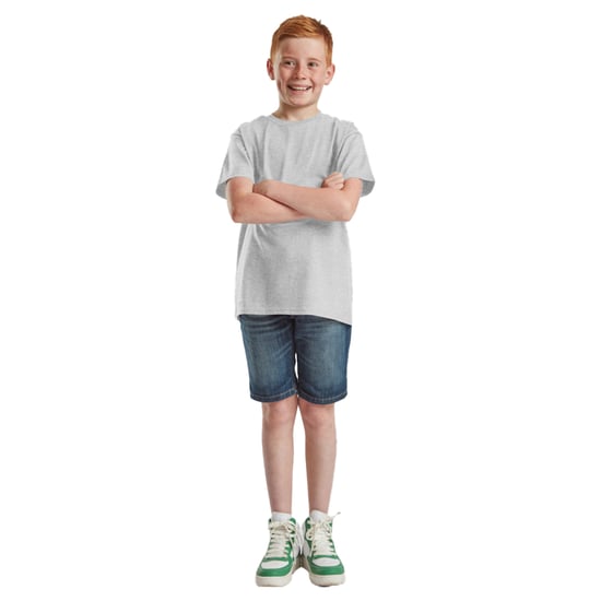Fruit of the Loom - "Iconic" T-Shirt für Kinder (Grau meliert) - Image 3