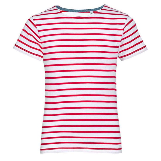 SOLS - "Miles" T-Shirt Rundhalsausschnitt für Kinder (Weiß/Rot) - Image 1