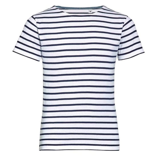 SOLS - "Miles" T-Shirt Rundhalsausschnitt für Kinder (Weiß/Marineblau) - Image 1