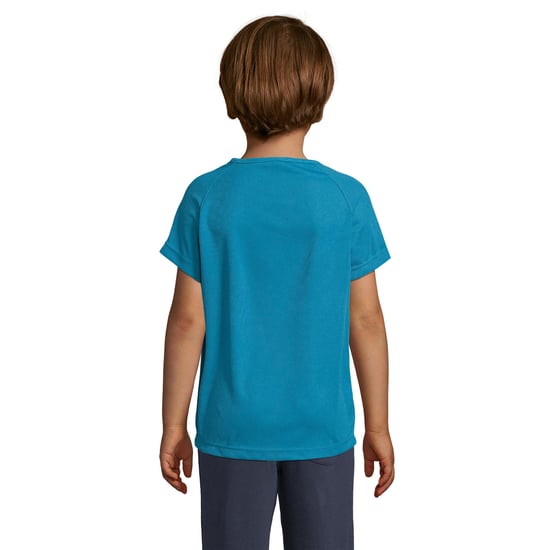 SOLS - "Sporty" T-Shirt für Kinder Raglanärmel (Aquablau) - Image 2
