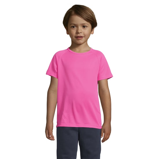 SOLS - "Sporty" T-Shirt für Kinder Raglanärmel (Neon-Pink) - Image 1