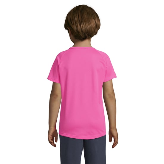 SOLS - "Sporty" T-Shirt für Kinder Raglanärmel (Neon-Pink) - Image 2