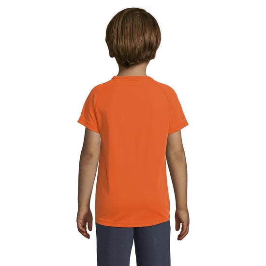 SOLS - "Sporty" T-Shirt für Kinder Raglanärmel (Neon-Orange) - Image 2