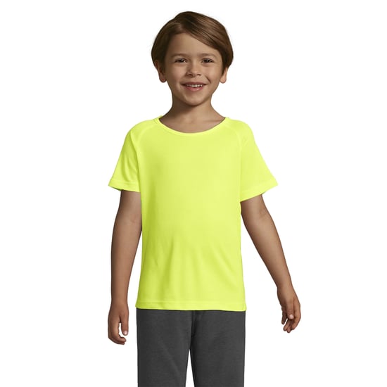 SOLS - "Sporty" T-Shirt für Kinder Raglanärmel (Neon-Gelb) - Image 1