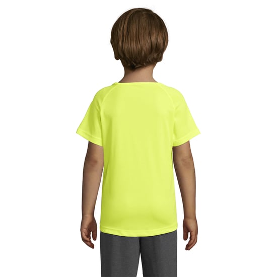 SOLS - "Sporty" T-Shirt für Kinder Raglanärmel (Neon-Gelb) - Image 2