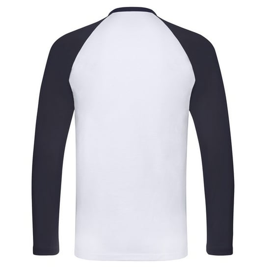 Fruit of the Loom - "Valueweight" T-Shirt für Herren - Baseball Langärmlig (Weiß/Marineblau) - Image 2