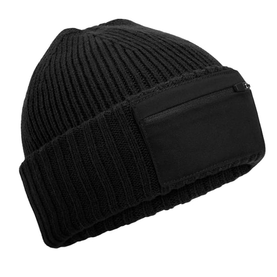 Beechfield - Mütze Reißverschluss Aufnäher (Schwarz) - Image 1